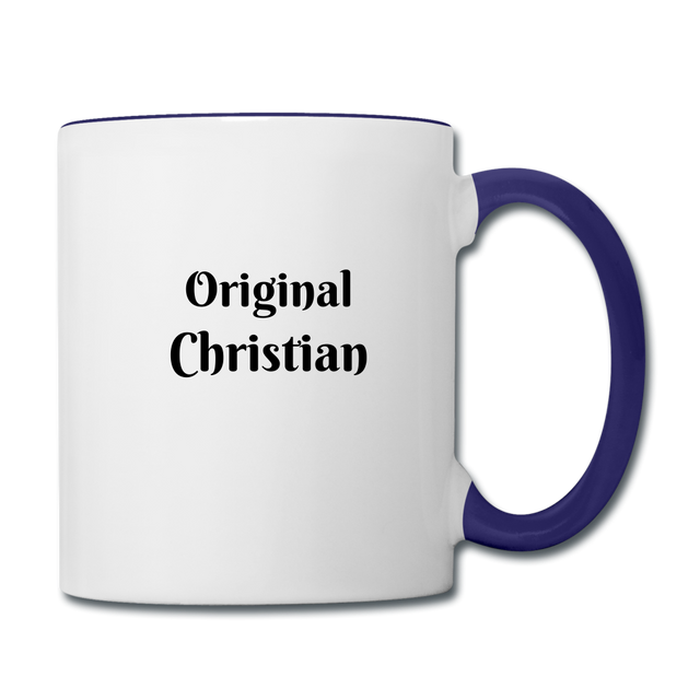 Contrast Coffee Mug - white/cobalt blue
