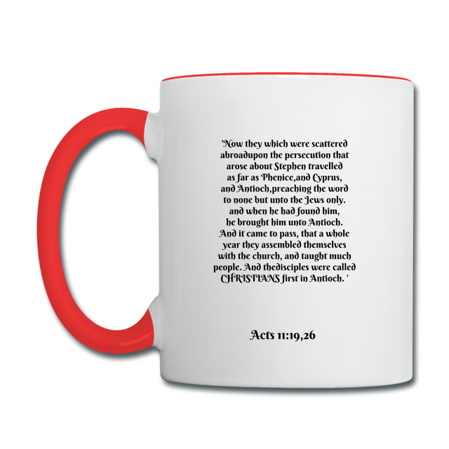 Contrast Coffee Mug - white/red
